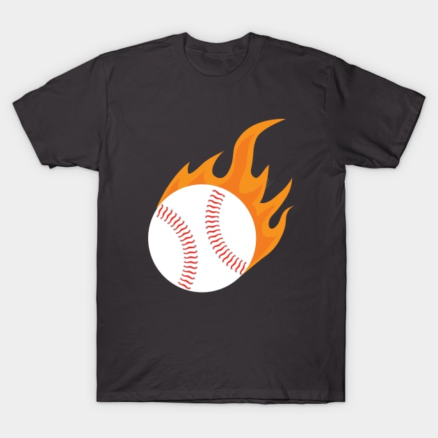 Softball On Fire Baseball Fans Softball Jargon Home Run T-Shirt by rjstyle7